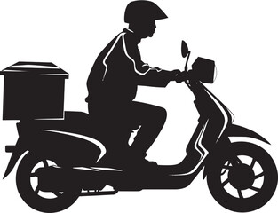 Street Feast Fleet Vector Logo Design for Scooter Food Delivery 