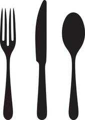 Flavor Fusion Symbol Vector Design for Culinary Harmony with Fork and Knife Icon 