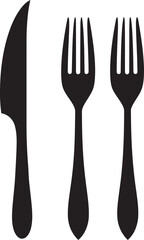 Sophisticated Cutlery Insignia Vector Logo for Elegance in Dining 