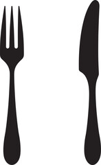 Gourmet Dining Insignia Fork and Knife Vector Icon for Culinary Excellence 