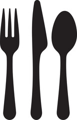 Culinary Craft Crest Fork and Knife Icon in Artistic Vector Style 