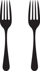 Artistic Cutlery Emblem Vector Logo for Stylish Dining Symbol 