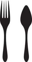 Culinary Craft Crest Fork and Knife Icon in Artistic Vector Style 