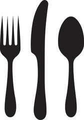 Gourmet Dining Insignia Fork and Knife Icon in Vector Artistry 