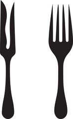 Fine Dining Mark Fork and Knife Vector Icon for Culinary Class 