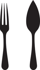 Gastronomic Excellence Symbol Fork and Knife Icon in Vector Artistry 