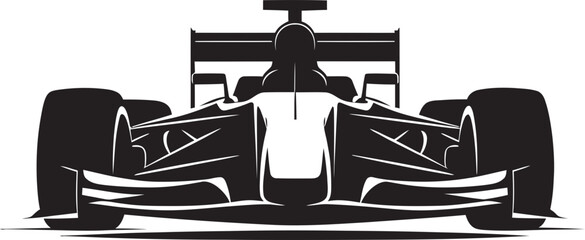 Velocity Vortex Emblem Formula 1 Racing Car Icon in Vector Speed 