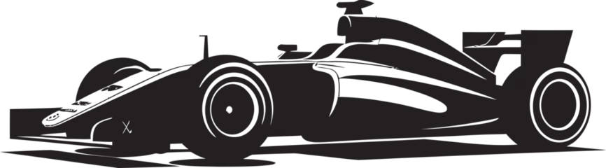 Fototapete Rund Nitro Surge Badge Formula 1 Racing Car Icon in Vector Power  © BABBAN