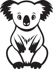 Furry Foliage Insignia Koala Vector Logo for Environmental Awareness 