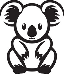 Bamboo Browsing Badge Vector Design for Koala Preservation 