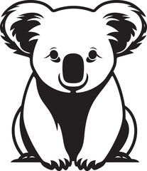 Australian Arboreal Emblem Vector Design for Koala Conservation 