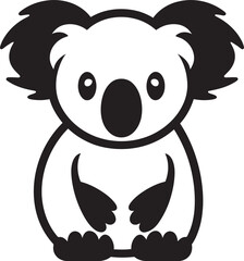 Cuddly Koala Crest Adorable Vector Design for Wildlife Appreciation 
