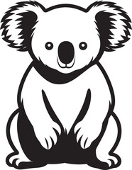 Obraz premium Arboreal Ambassador Crest Vector Design for Koala Preservation 