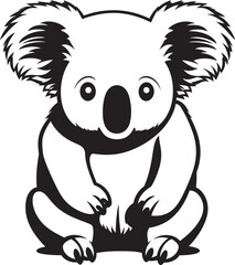 Cuddly Koala Crest Vector Design for Adorable Koala Symbol 