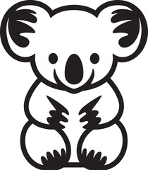 Eucalyptus Emissary Crest Koala Vector Icon in Nature Harmony 