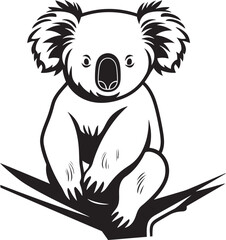 Cuddly Koala Crest Adorable Vector Design for Wildlife Appreciation 