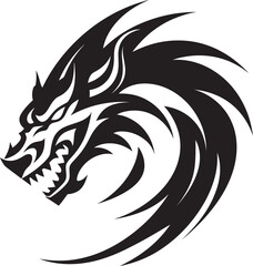 Serpent Sovereignty Insignia Kuei Dragon Vector Logo for Mythical Dominion 