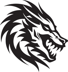 Celestial Guardian Badge Vector Design for Kuei Dragon Protection 