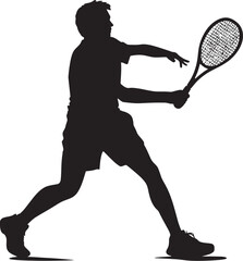 Victory Vanguard Crest Male Tennis Player Logo for Winning Spirit 