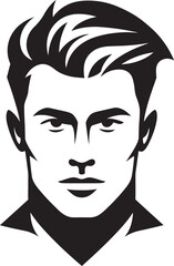 Modern Masculinity Insignia Stylish Male Face Vector Icon for Contemporary Appeal 