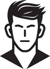 Artistic Allure Crest Creative Male Face Logo Design in Captivating Detail 