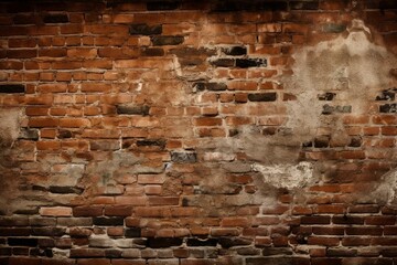 Timeworn brick wall texture perfect for historical settings. Generative AI