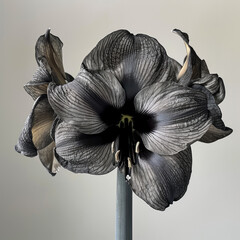 Slick Charcoal Amaryllis: A Dark Floral Charm