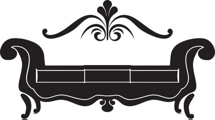 Sleek Seating Insignia Vector Sofa Seat Logo for Contemporary Comfort 