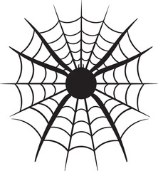 Obraz premium Eight Legged Majesty Insignia Elegant Spider and Web Vector for Graceful Design 