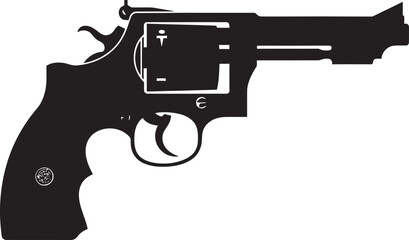 Sharpshooter Insignia Stylish Revolver Logo for Precision Impact 