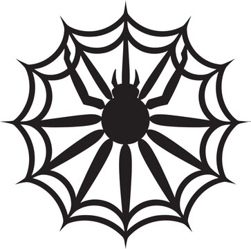 Arachno Art Insignia Creative Spider with Spider Web Icon in Vector 