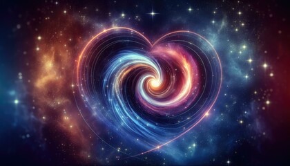 Galactic Heart Nebula, Cosmic Love Concept