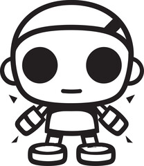 Pint sized Pal Insignia Adorable Robot Chatbot Logo for Compact Connections 