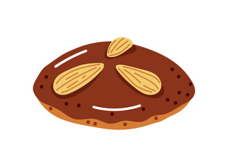 Lebkuchen german traditional cookies for winter,advent time.Vector illustration