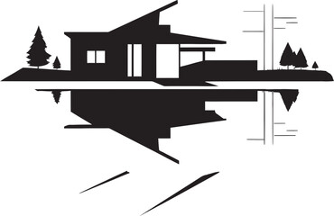 Sky High Residences Insignia Iconic Logo Featuring Modern Villa Silhouette 