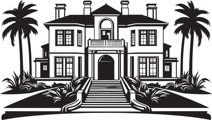 Design Harmony Crest Artistic Logo of a Modern Villa for Sophisticated Appeal 