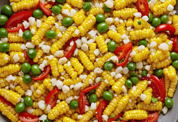 Sweet Corn and Red Pepper Risotto with Green Peas - A Delicious and Healthy Dish