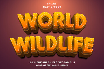 World Wildlife Editable Text Effect