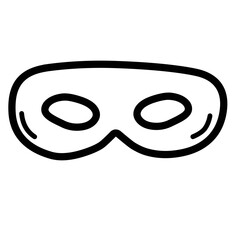 superhero mask outline