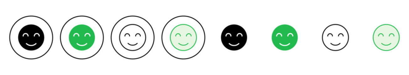 Fototapeta premium smile icon set. smile emoticon icon. feedback