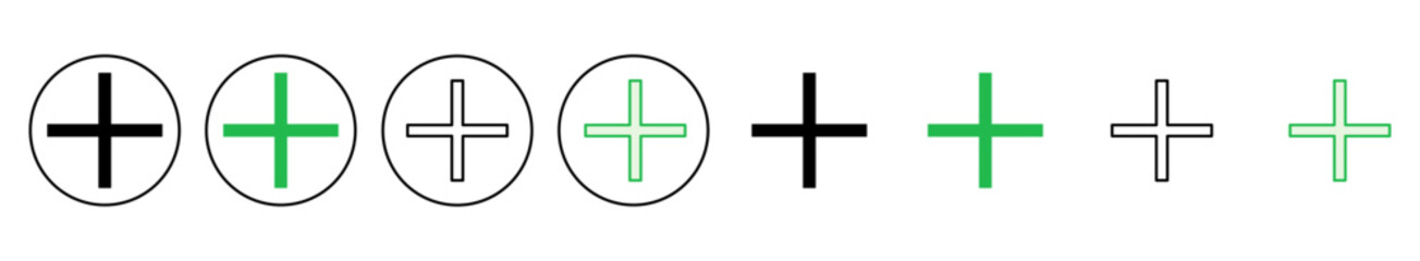 Plus Icon set. Add plus icon