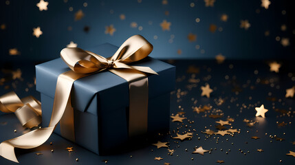 Gift box background with copy space for Christmas gifts, holidays or birthdays