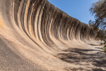 Wave-shaped granite Wave Rock, Hyden, Western Australia
