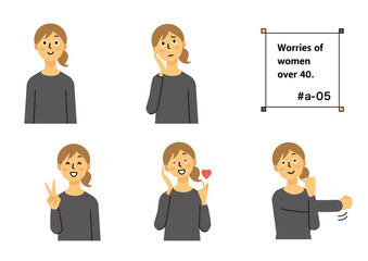 主婦　女性　ミドル　ロングヘア