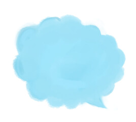 吹き出し - 水彩滲み透過吹き出し手書き素材