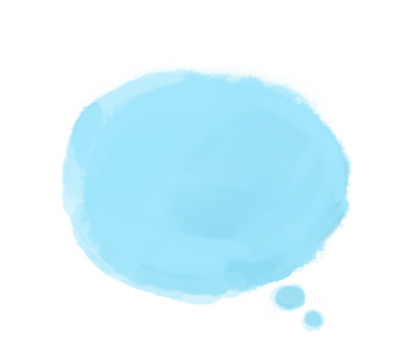 吹き出し - 水彩滲み透過吹き出し手書き素材