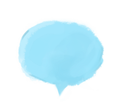 吹き出し - 水彩滲み透過吹き出し手書き素材