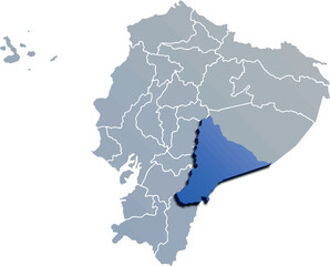 MORONA SANTIAGO DEPARTMENT MAP PROVINCE OF ECUADOR 3D ISOMETRIC MAP