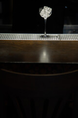 glass of cocktail with ice