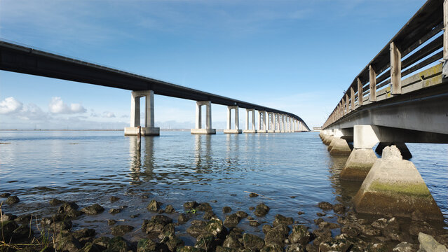 Antioch bridge in the delta region of california 